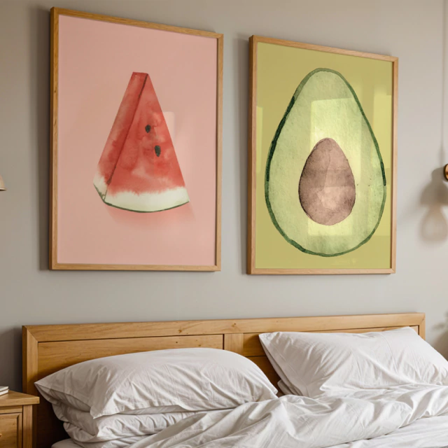 Kit 2 Quadros Fruits