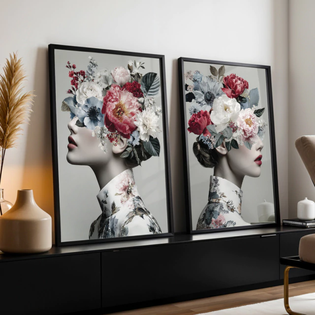 Kit 2 Quadros Oriental Mirror