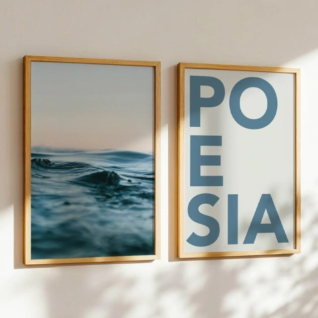 Kit 2 Quadros Poesia