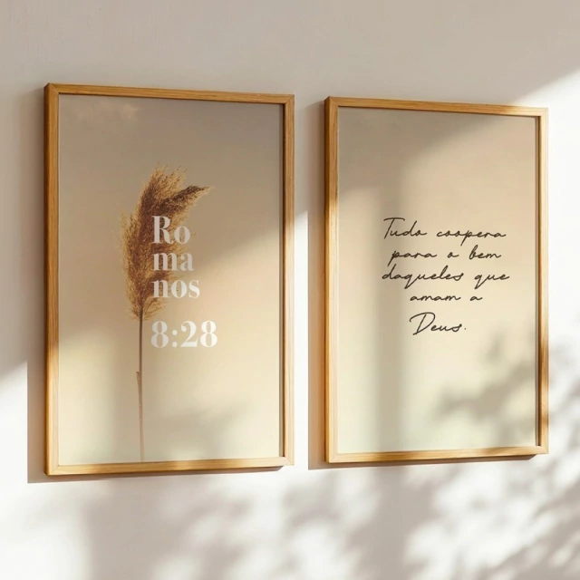 Kit 2 Quadros Romanos 8:28 II