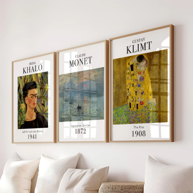 Kit 3 Quadros Grandes Pintores