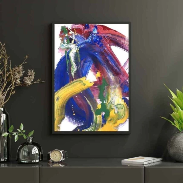 Quadro Abstrato Duelo Cromático I