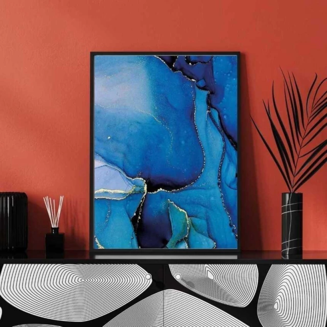 Quadro Abstrato Elegância em Fluxo
