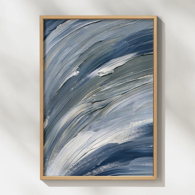 Quadro Abstrato Luar em Cobalto