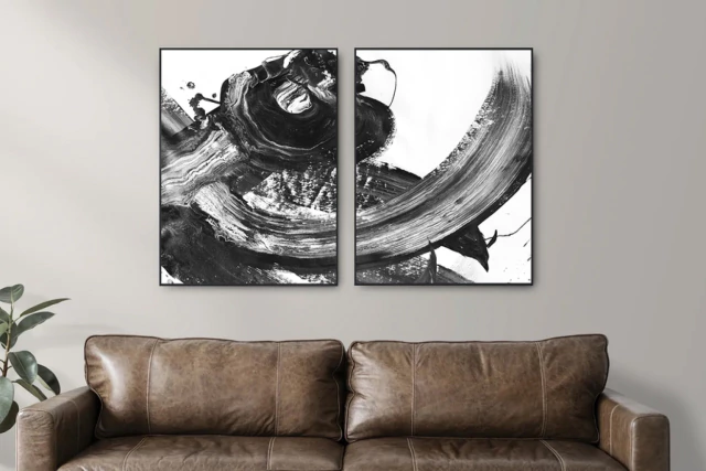 Quadro Abstrato Movimento Essencial I