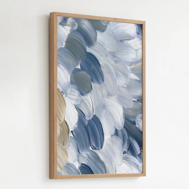 Quadro Abstrato Pétalas de Nevoeiro