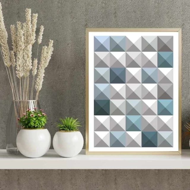 Quadro Abstrato Realidade Racional IV