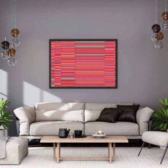 Quadro Abstrato Ritmo Geométrico I