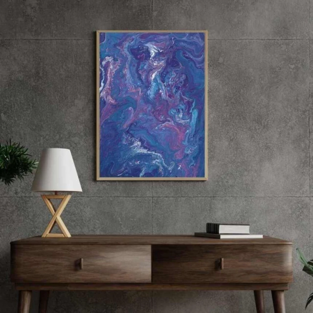 Quadro Abstrato Sutil e Fluido I