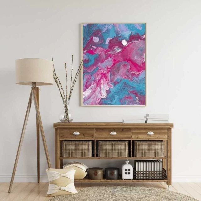 Quadro Abstrato Sutil e Fluido III