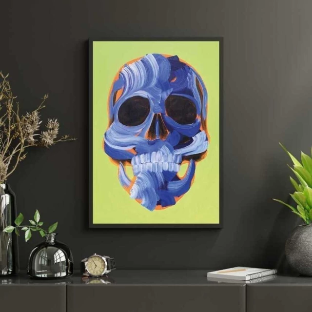 Quadro Caveira Colorido XVII