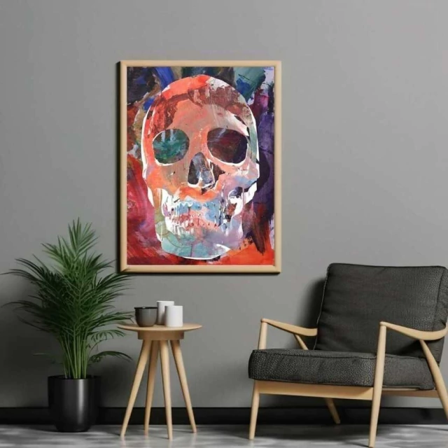 Quadro Caveira Colorido XXIII
