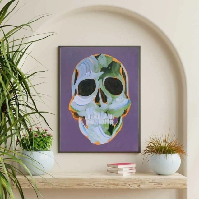 Quadro Caveira Essência IX