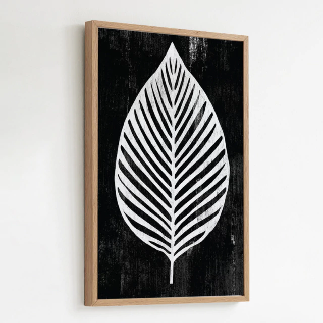 Quadro Folha Tribal