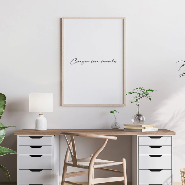 Quadro Frase "Coragem Cria Caminhos"
