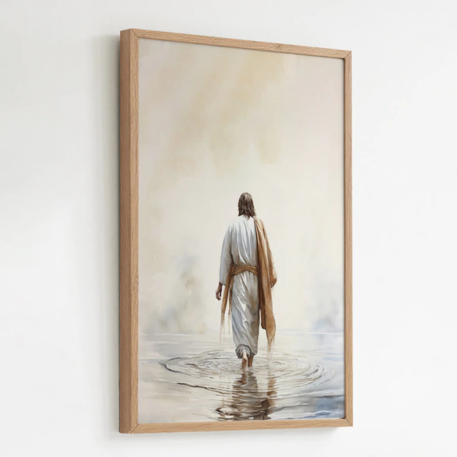 Quadro Jesus Caminha Sobre a Água
