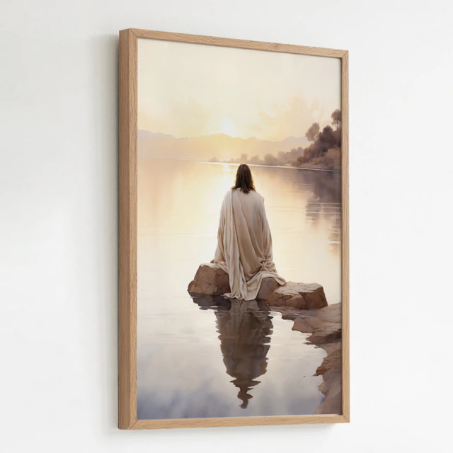 Quadro Jesus no Lago