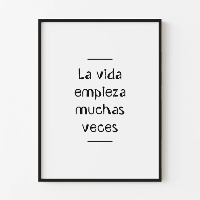 Quadro La Vida Empieza Muchas Veces