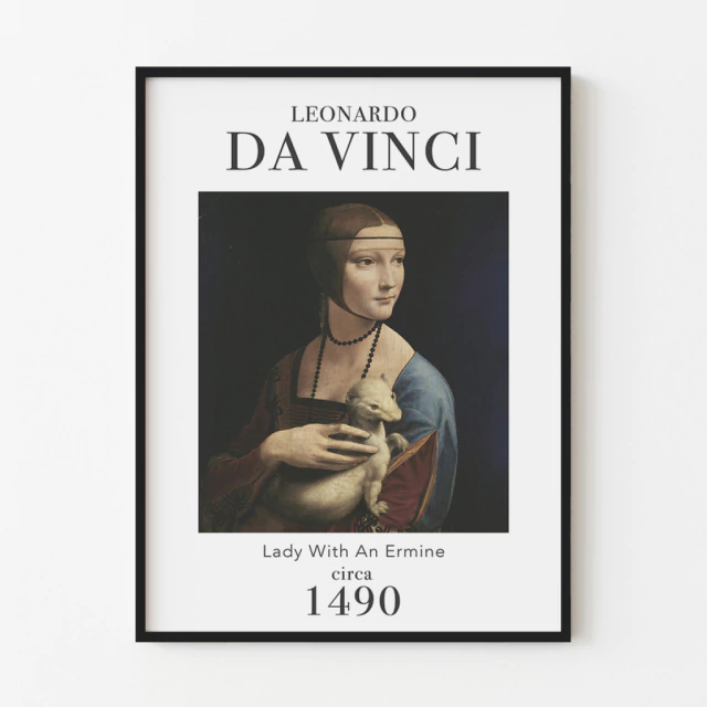 Quadro Lady with an Ermine, by Leonardo da Vinci
