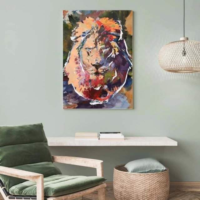 Quadro Leão Força Vibrante II