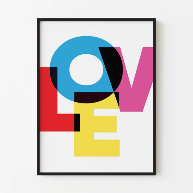 Quadro LOVE Colorido