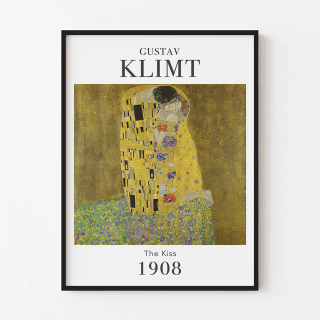 Quadro O Beijo, by Gustav Klimt
