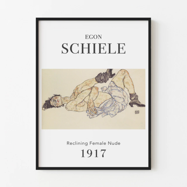 Quadro Reclining Female Nude, by Egon Schiele