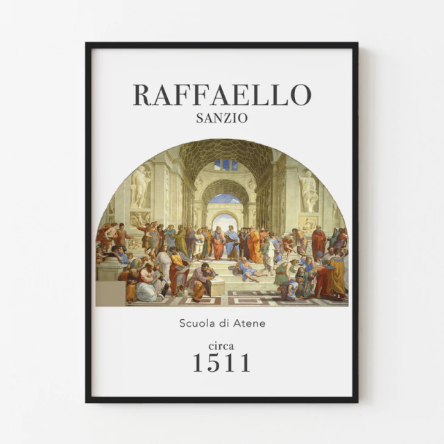 Quadro Scuola di Atene, by Raffaello Sanzio