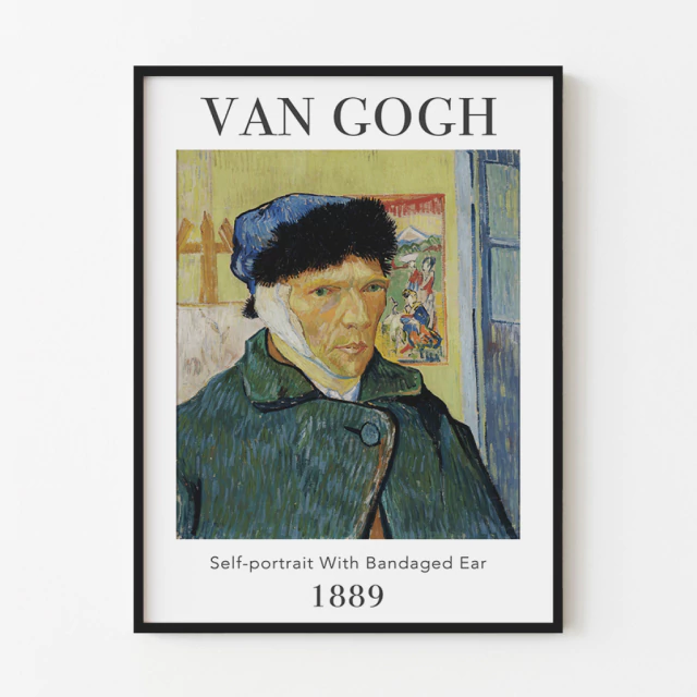 Quadro Self-portrait With Bandaged Ear, by Van Gogh