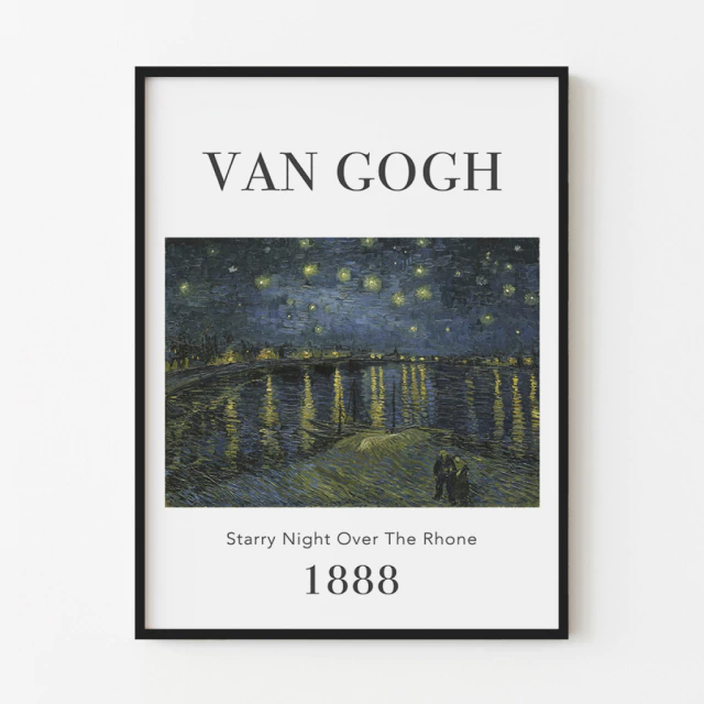 Quadro Starry Night Over the Rhone, by Van Gogh