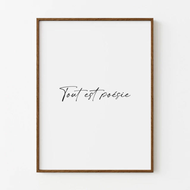 Quadro Tout est poésie