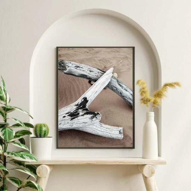 Quadro Troncos na Areia